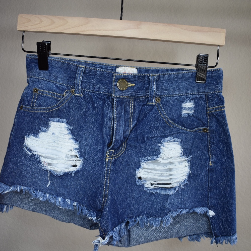 High Rise denim shorts